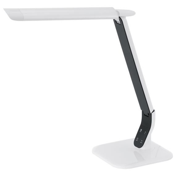 Biało-czarna nowoczesna lampka biurkowa Eglo Sellano 93901