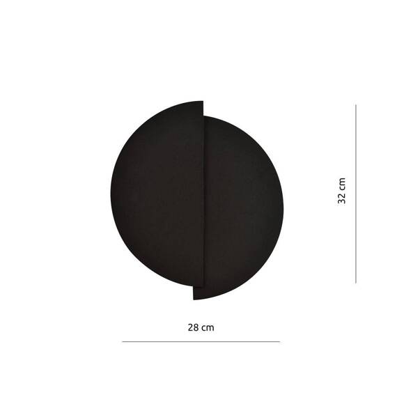 FORM 9 natynkowa lampa ścienna czarny (1166/9) - Emibig