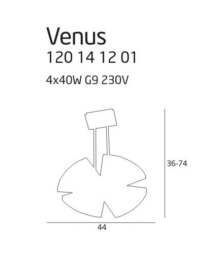 Lampa wisząca MaxLight Venus 120 14 12 01