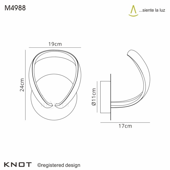 Mantra Knot 4988 LED Nowoczesny Kinkiet
