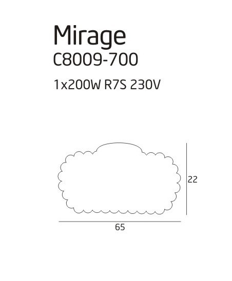 Plafon MaxLight Mirage duży C8009-700