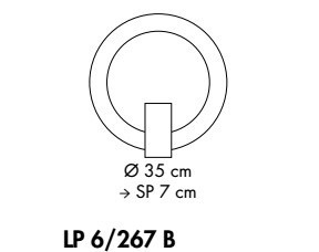 Sillux MALE LP 6/267 B Lampa Ścienna okrągła LED