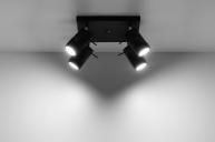 Sollux Lighting Ring 4 czarny SL.0094 Plafon